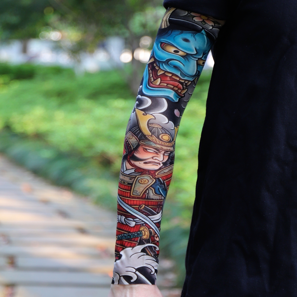 Travel Accessories Men - Ultra thin seamle Tattoo Flower Arm