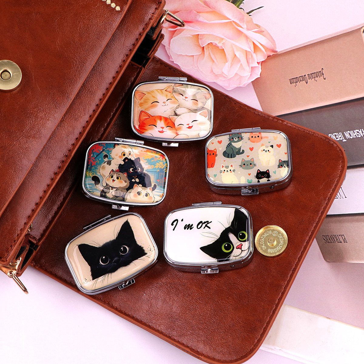 Travel Accessories Japan - Black Cat Pill Boxes Cartoon Animal