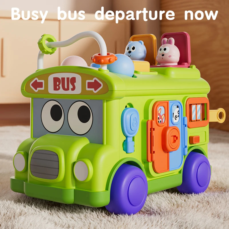 Travel Accessories Toddler - Montessori Educational Baby Busy Bus Toy