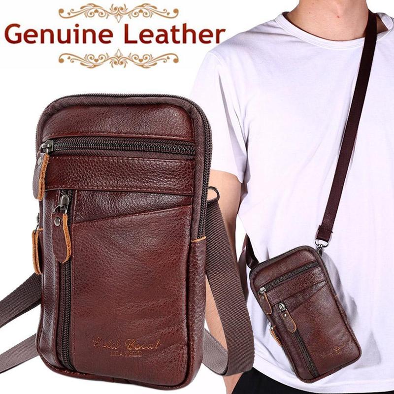 Travel Accessories Men - Men Genuine Leather Bag Vertical Phone