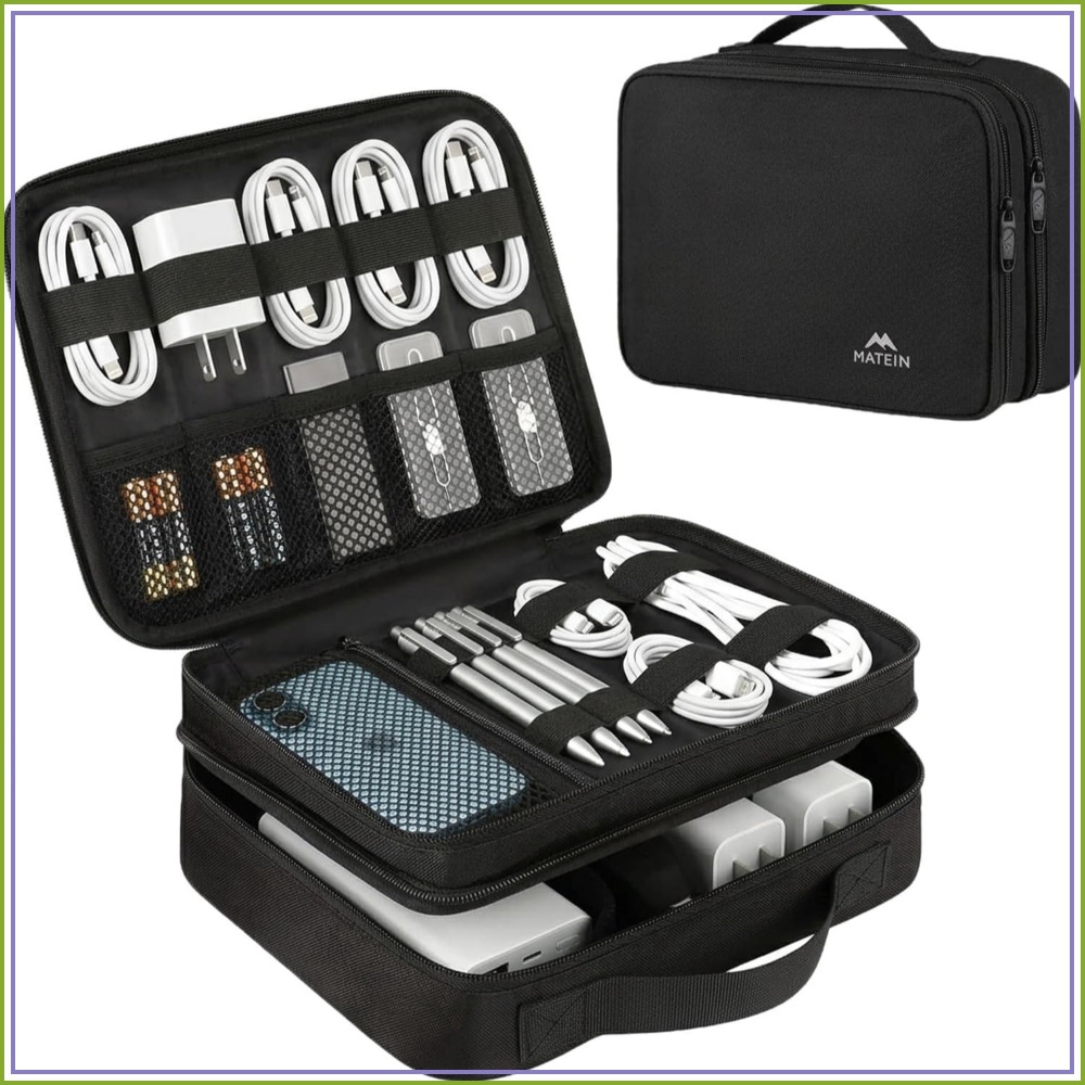 Travel Accessories Organizer - Electronics Organizer Travel Case, Water Resistant