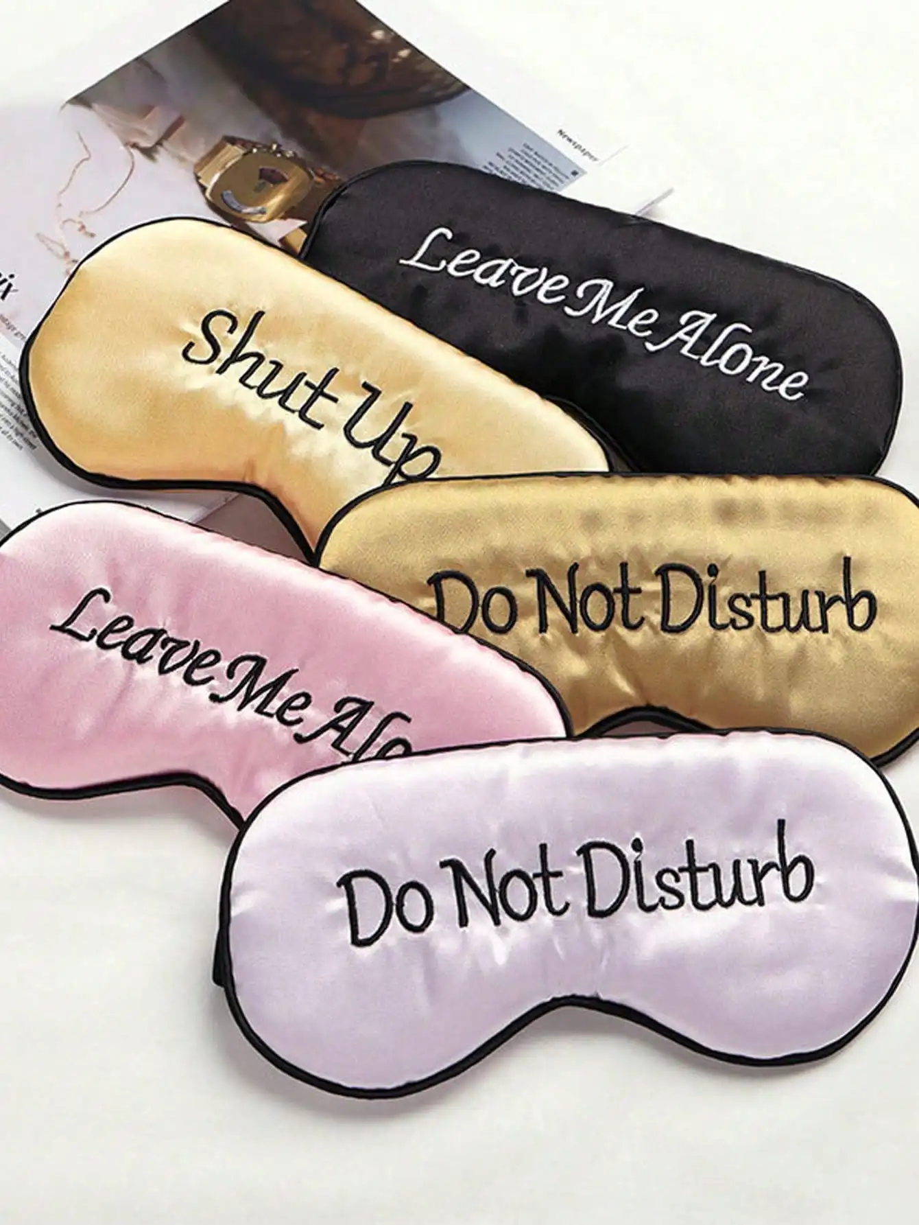 Eye Mask Sleep Travel - 1pc/2pcs Funny Silk Sleeping Eye Mask,