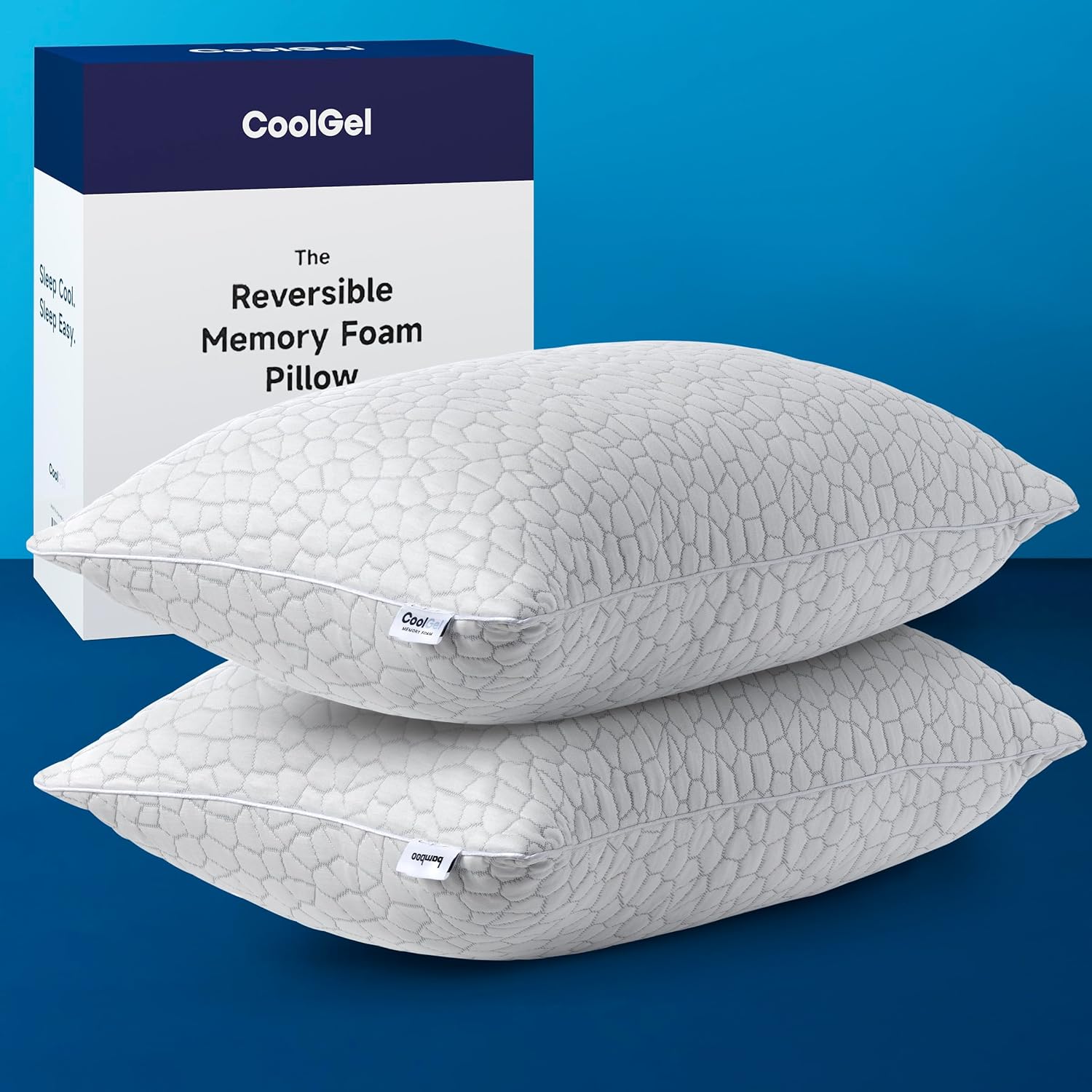 Neck Pillow Memory Foam - Cooling Pillows for Hot Sleepers Queen