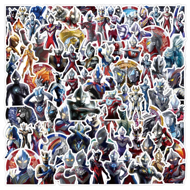 Sticker Luggage Decorative - Ultraman Waterproof Stickers, Anime PVC Stickers