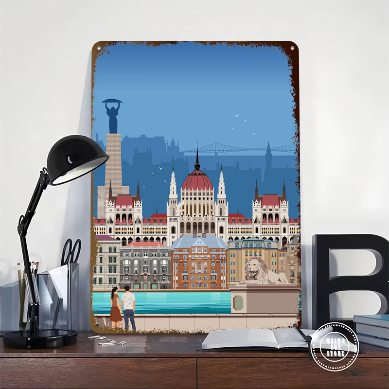 Budapest Travel Print Tinplate - Travel Accessories For Europe incelemesi ve fiyatı