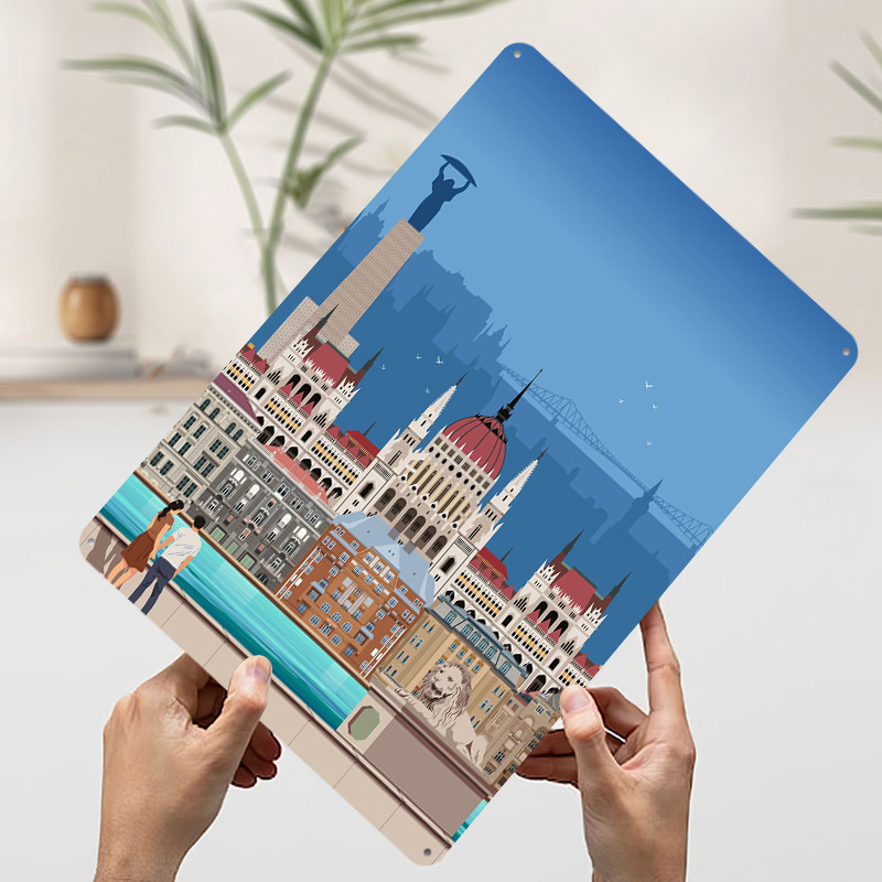 Budapest Travel Print Tinplate - Travel Accessories For Europe incelemesi ve fiyatı