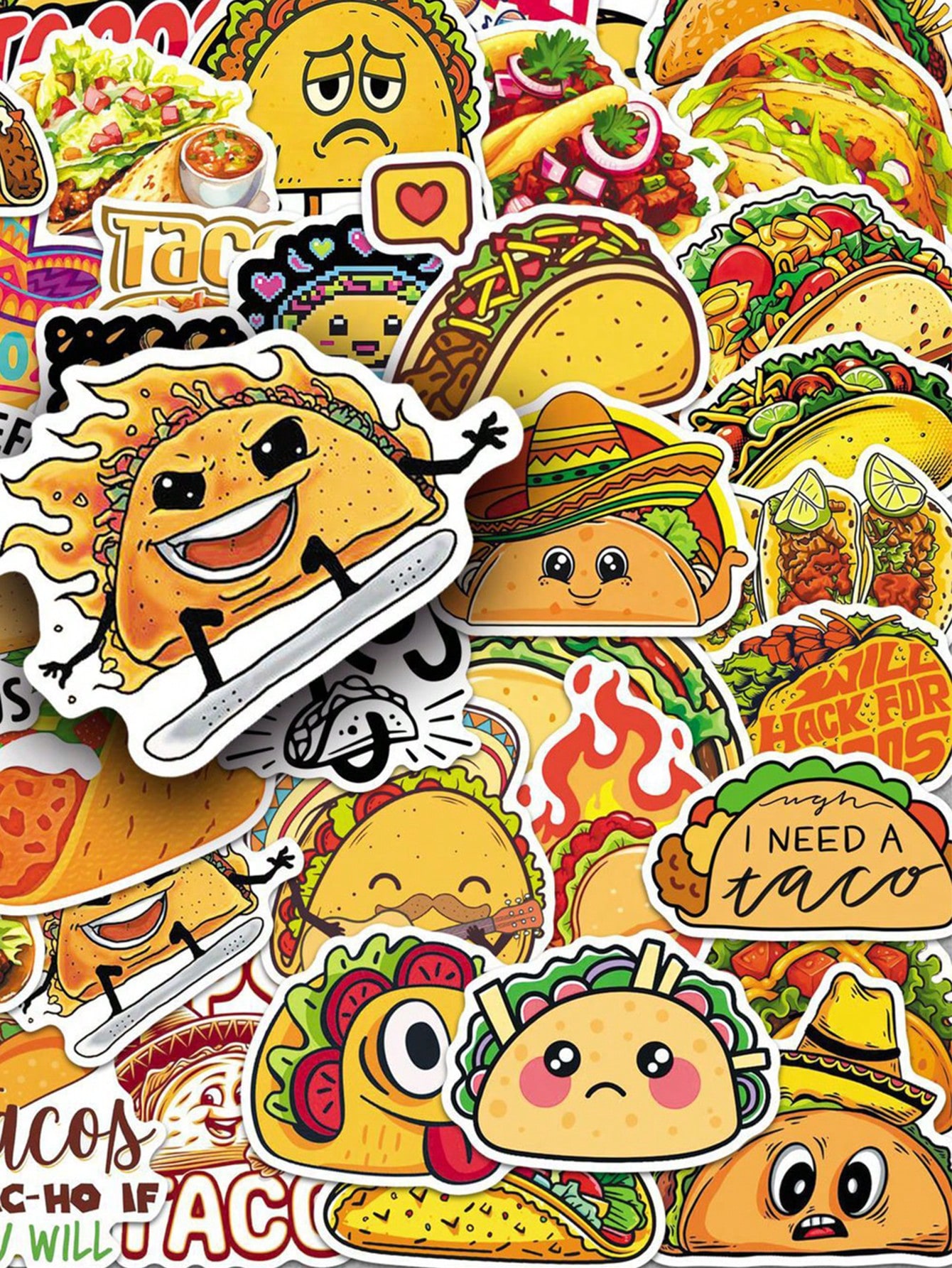 50pcs Cartoon Cute Mexican Tac - Sticker Luggage Decorative incelemesi ve fiyatı
