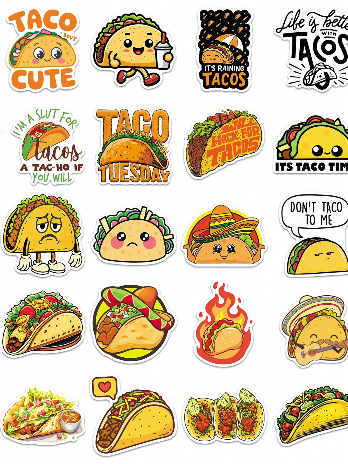 50pcs Cartoon Cute Mexican Tac - Sticker Luggage Decorative incelemesi ve fiyatı