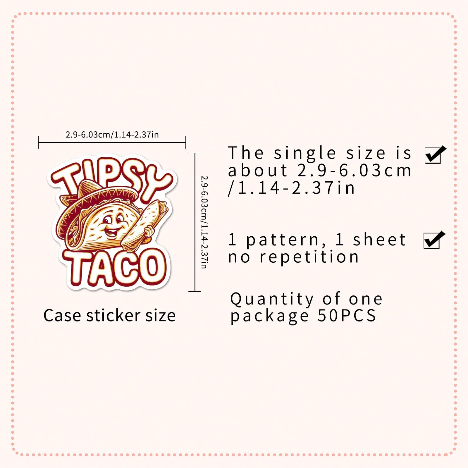 50pcs Cartoon Cute Mexican Tac - Sticker Luggage Decorative incelemesi ve fiyatı