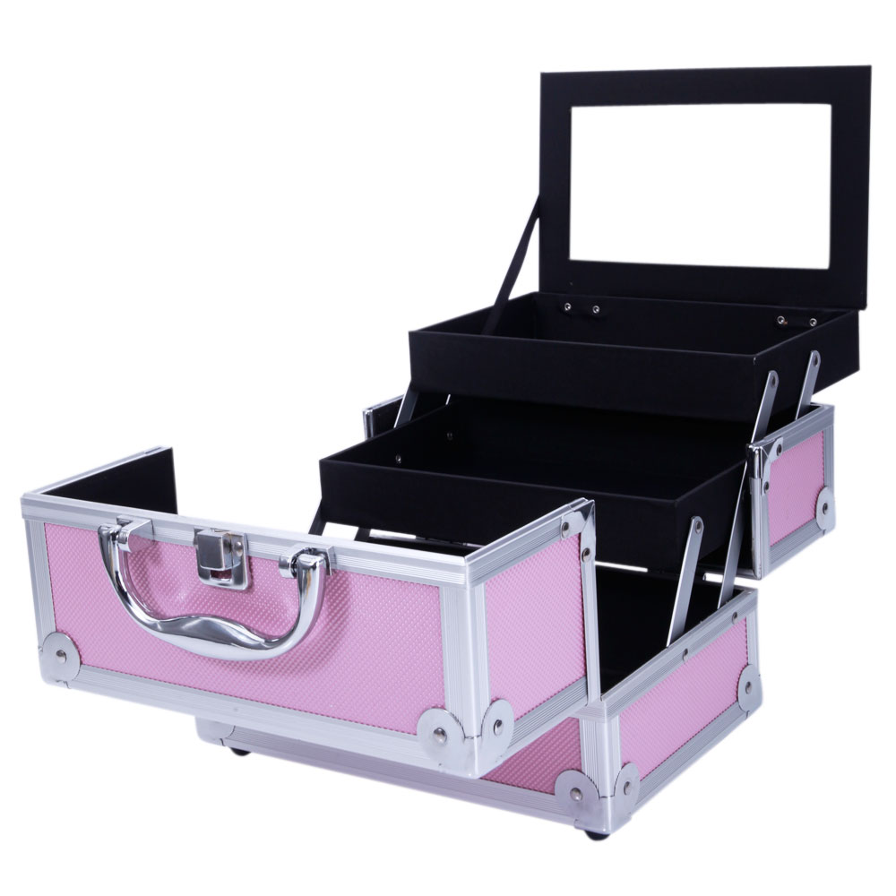 Pink Aluminum Alloy Makeup Cas - Travel Accessories Box incelemesi ve fiyatı