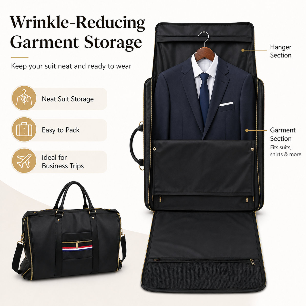 Premium Black Garment Duffel B - Shoe Bag Travel incelemesi ve fiyatı