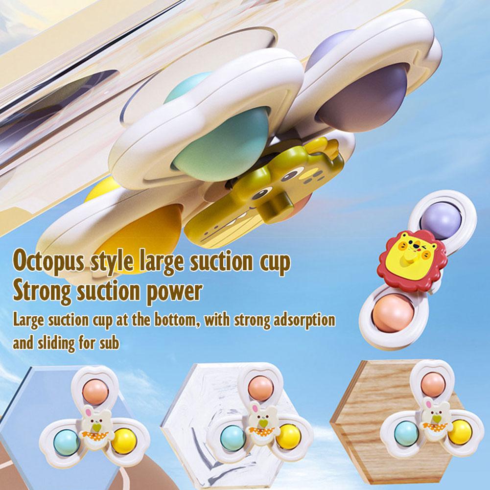 3PCS Suction Cup Rotating Toy  - Travel Accessories For Baby incelemesi ve fiyatı