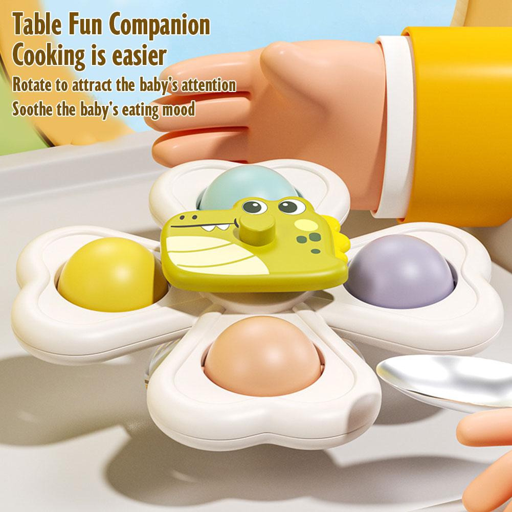 3PCS Suction Cup Rotating Toy  - Travel Accessories For Baby incelemesi ve fiyatı