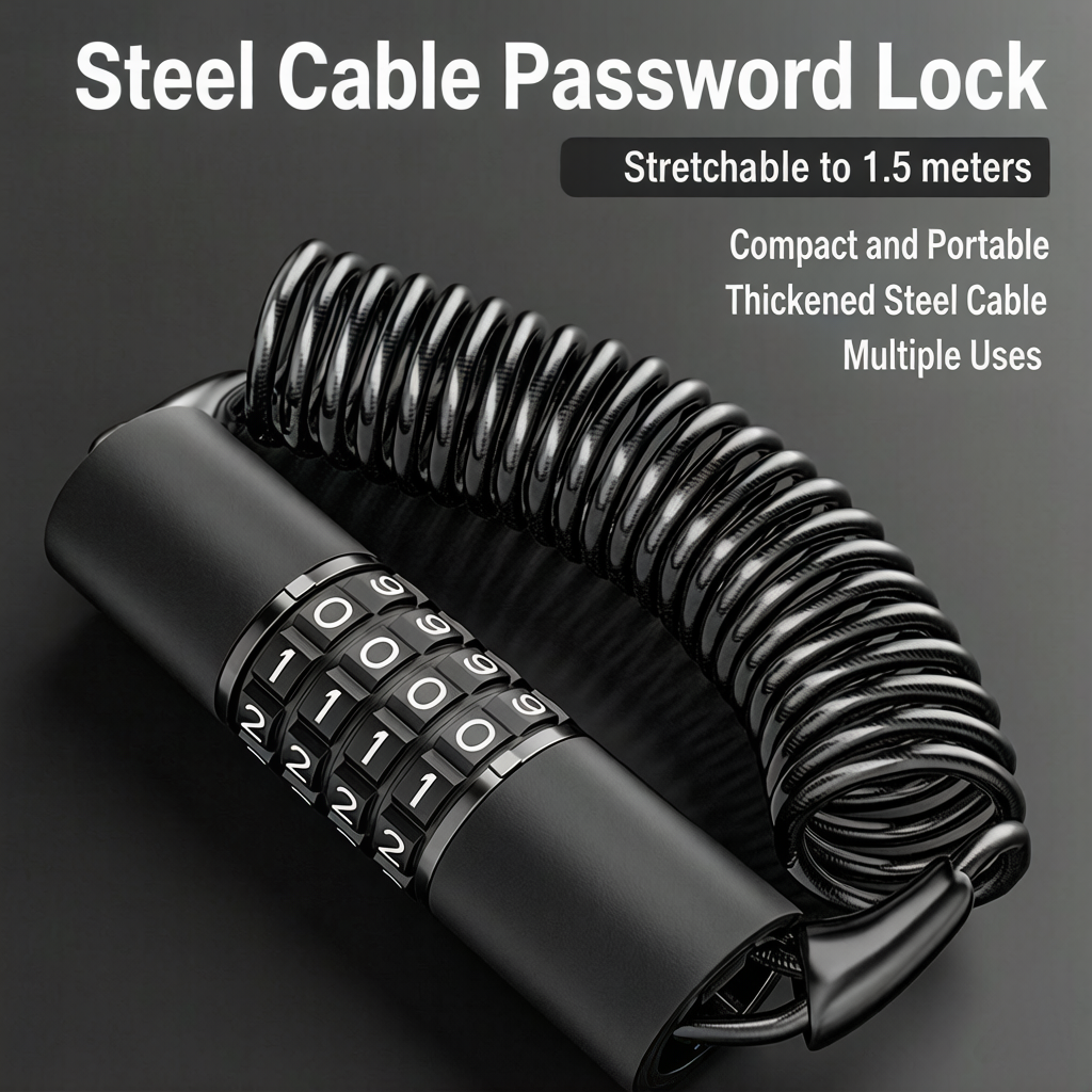Steel Cable Helmet Lock for Bi - Cable Lock Combination incelemesi ve fiyatı