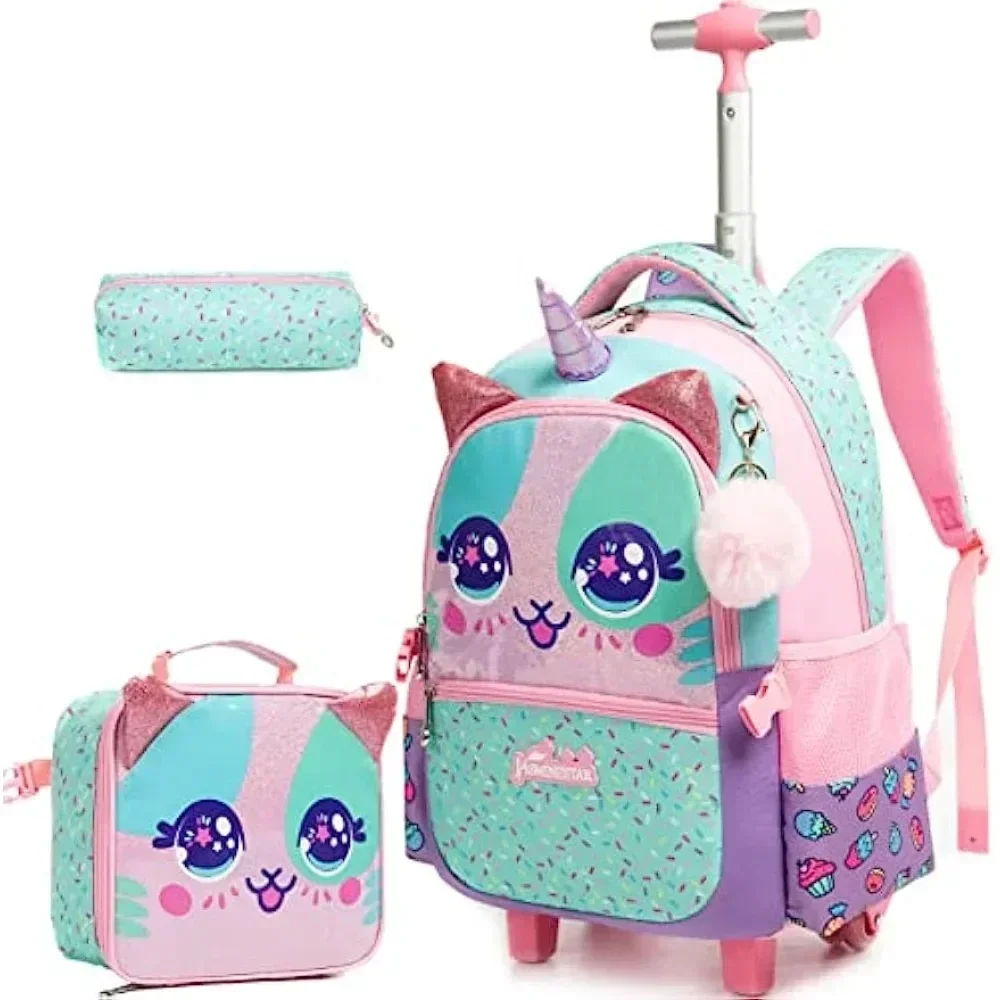 3PCS Cute Rolling Backpack for - Travel Accessories Toddler incelemesi ve fiyatı