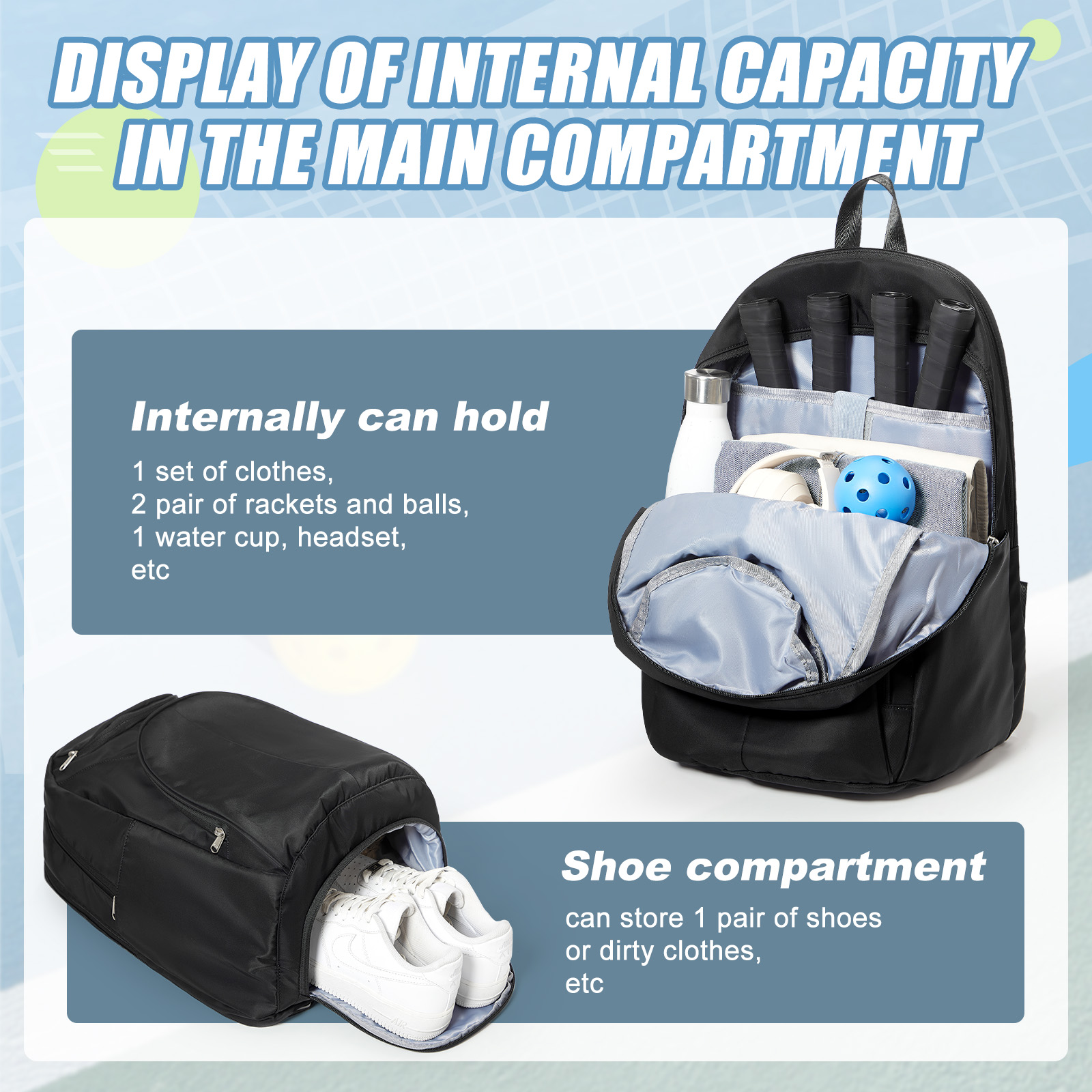 Tennis Bag Tennis Backpack 2 R - Shoe Bag Travel incelemesi ve fiyatı