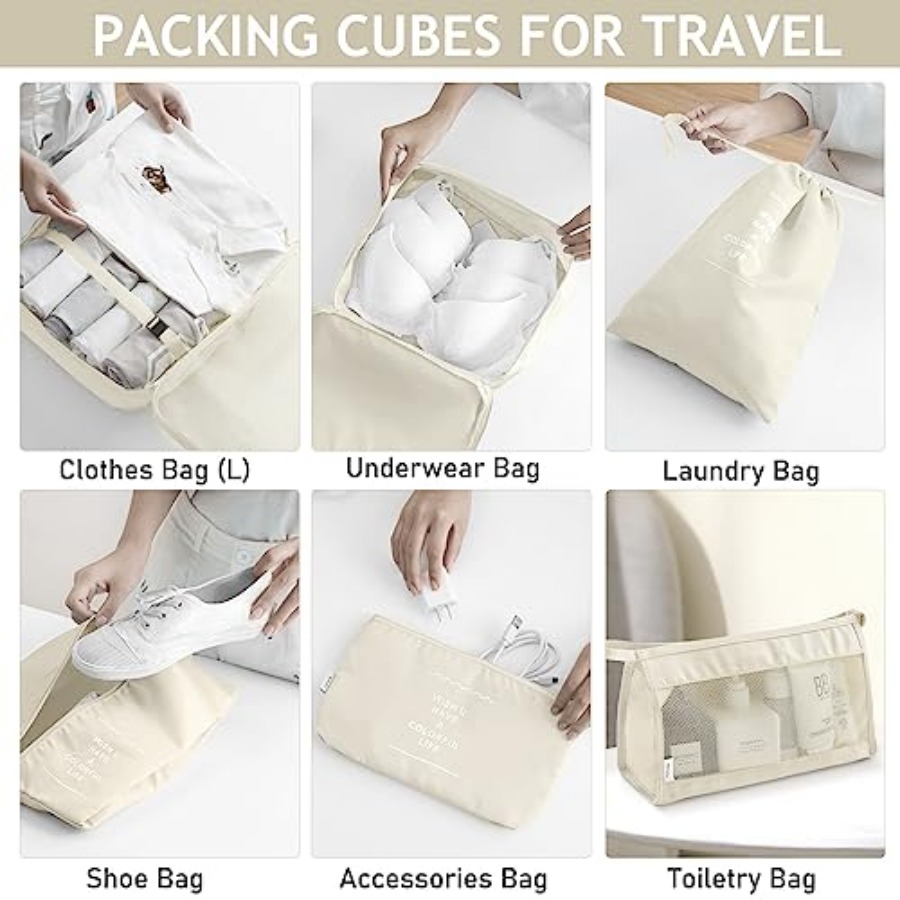 8 Set Packing Cubes for Travel - Shoe Bag Travel incelemesi ve fiyatı