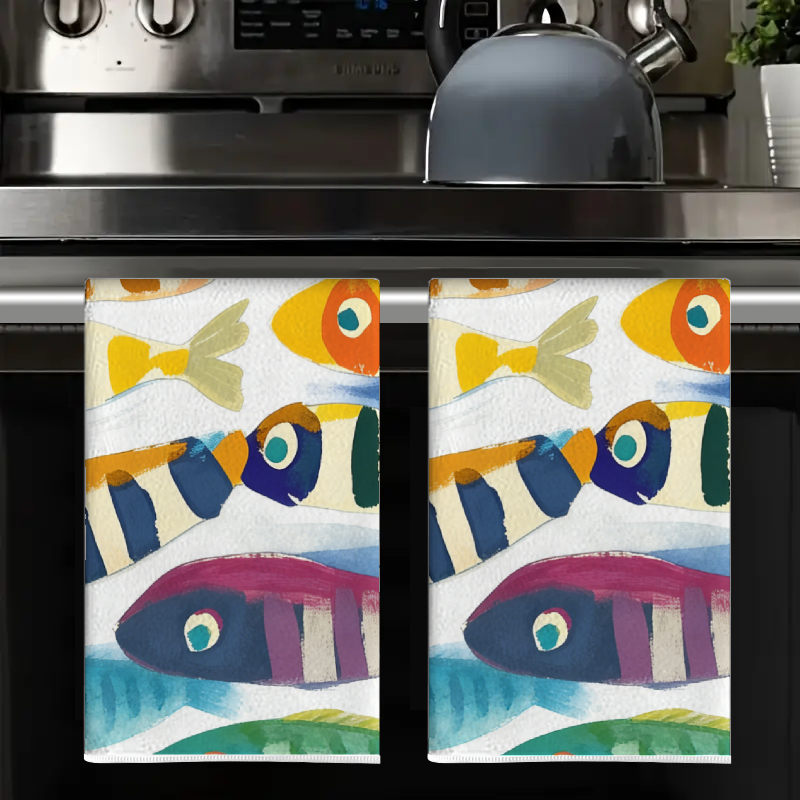 2Pcs, Watercolor Striped Fish  - Travel Accessories Best incelemesi ve fiyatı