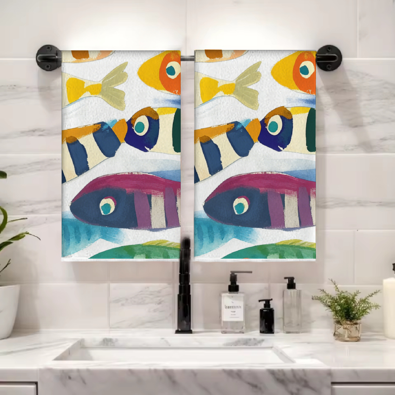 2Pcs, Watercolor Striped Fish  - Travel Accessories Best incelemesi ve fiyatı