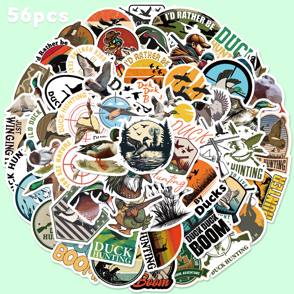 56pcs Duck Hunting Sticker For - Sticker Luggage Decorative incelemesi ve fiyatı