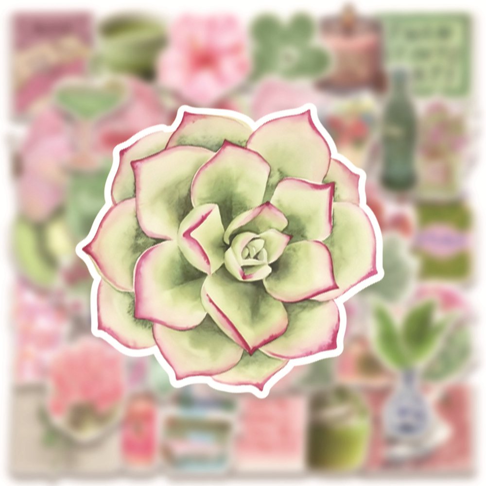 50pcs Ins Wind Pink Green Summ - Sticker Luggage Decorative incelemesi ve fiyatı