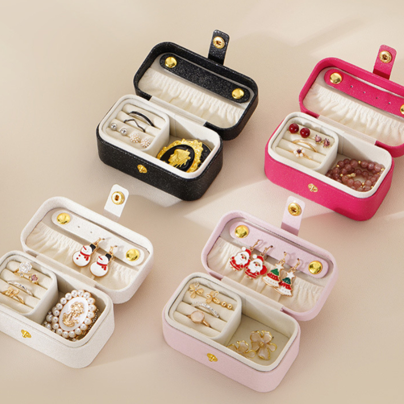 Portable Mini PU Leather Jewel - Accessories Travel Jewelry Box incelemesi ve fiyatı