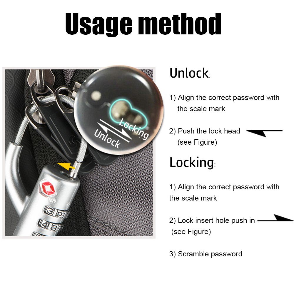 Waterproof Small Padlock Porta - Cable Lock Combination incelemesi ve fiyatı