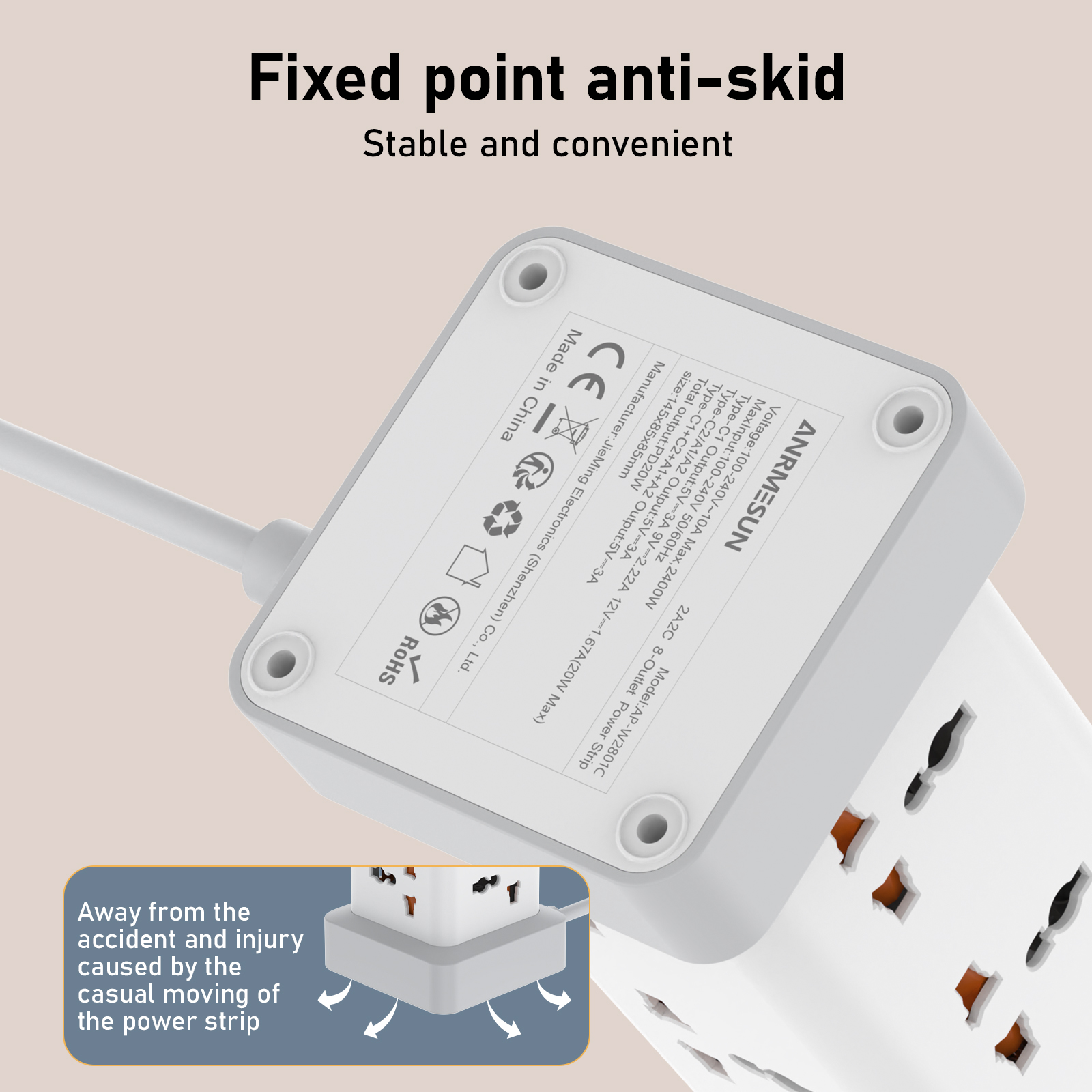 Tower Power Strip Multi Outlet - Cable Lock Combination incelemesi ve fiyatı