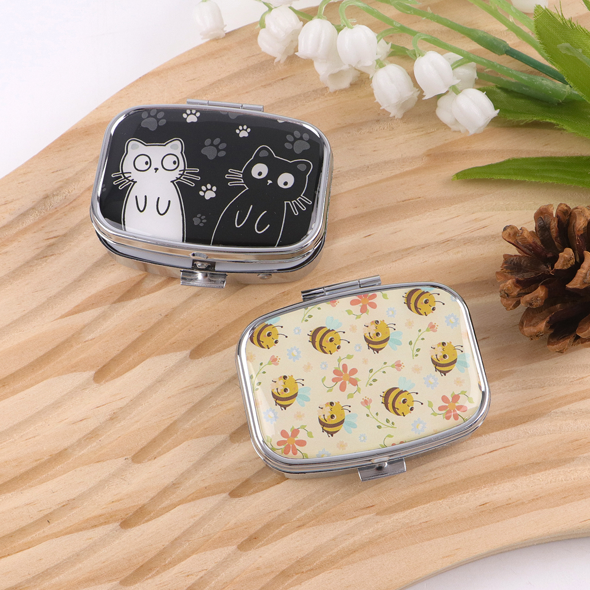 Cat Mini Pill Box 2-Compartmen - Travel Accessories Japan incelemesi ve fiyatı