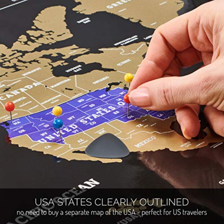 Scratch Off World Map - Extra  - Travel Accessories Best incelemesi ve fiyatı