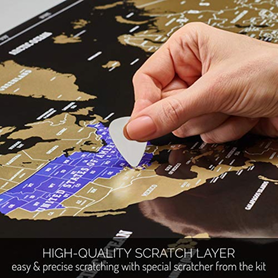 Scratch Off World Map - Extra  - Travel Accessories Best incelemesi ve fiyatı