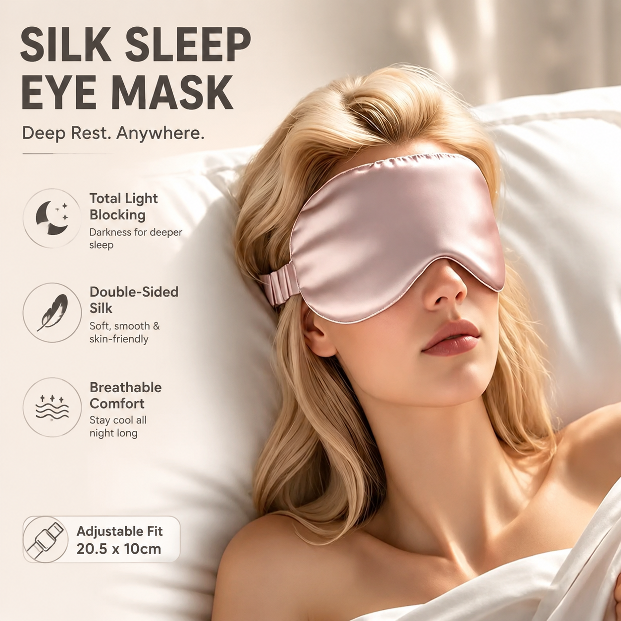 Double-Sided Silk Sleeping Eye - Eye Mask Sleep Travel incelemesi ve fiyatı