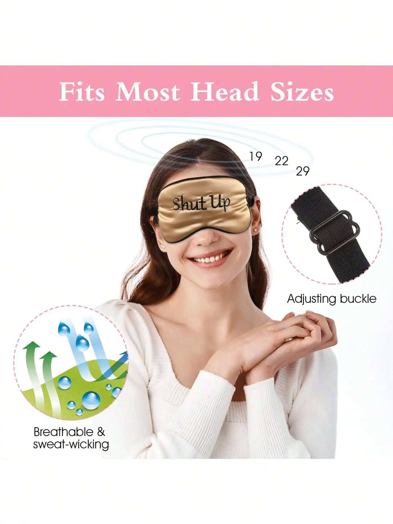 1pc/2pcs Funny Silk Sleeping E - Eye Mask Sleep Travel incelemesi ve fiyatı