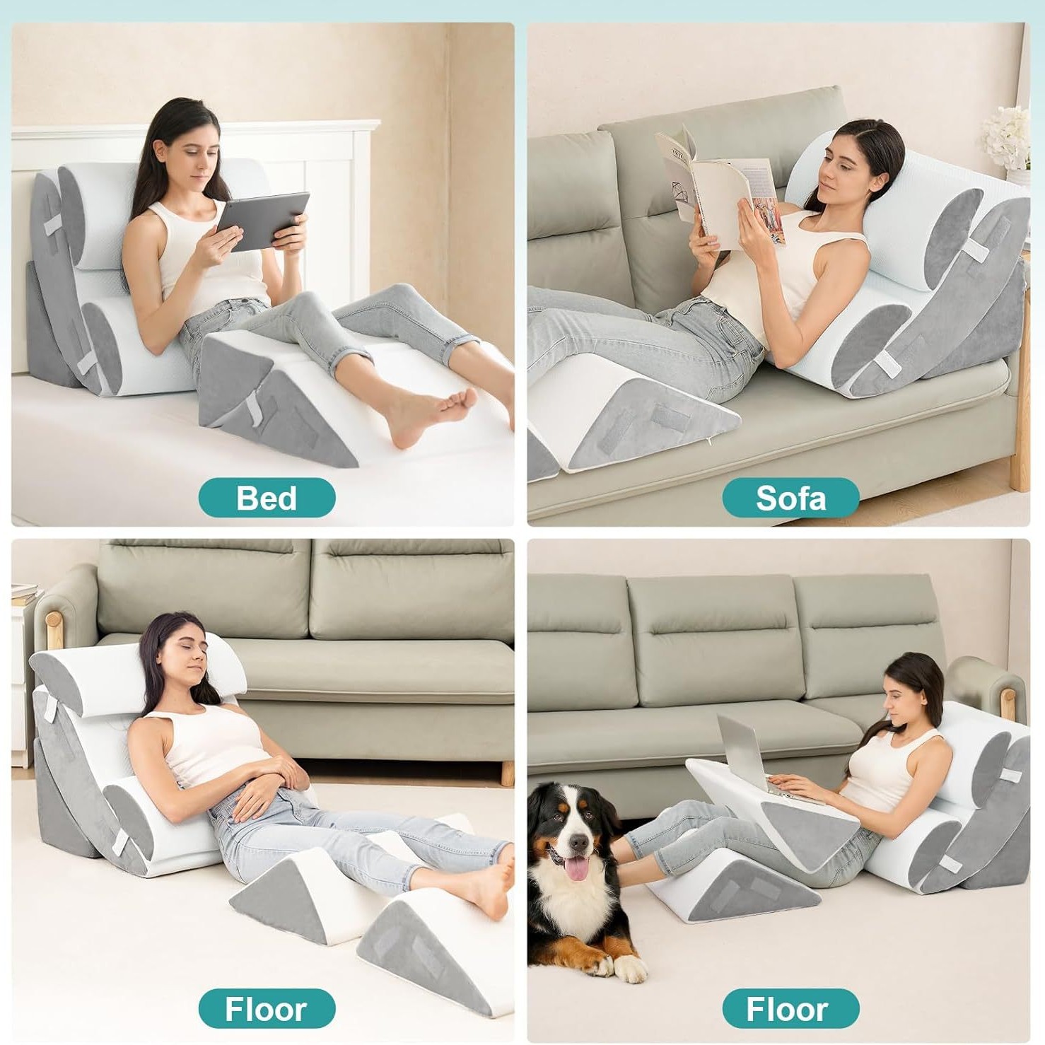 Adjustable Bed Wedge, 6-Piece  - Neck Pillow Memory Foam incelemesi ve fiyatı