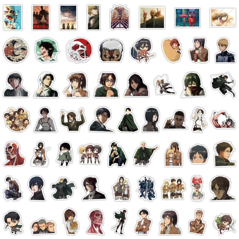 60Pcs Attack on Titan Anime St - Sticker Luggage Decorative incelemesi ve fiyatı