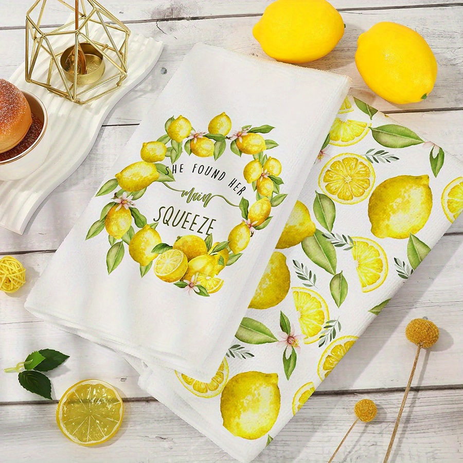 2Pcs, Lemon Wreath Kitchen Tow - Travel Accessories Best incelemesi ve fiyatı