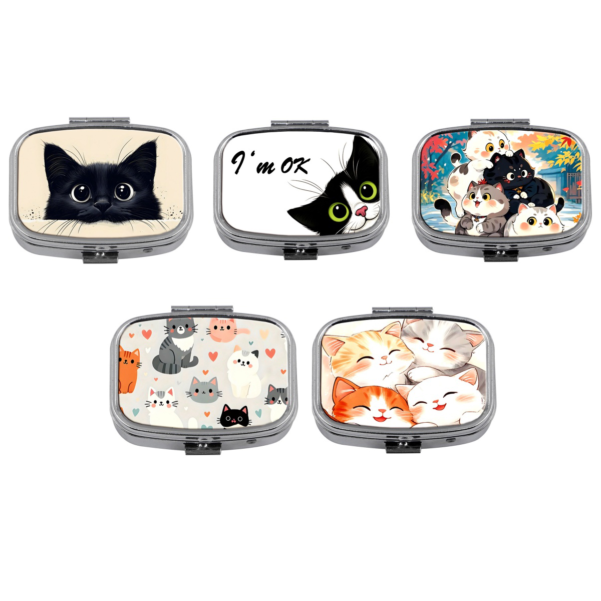 Cute Cat Pill Box 2-Compartmen - Travel Accessories Japan incelemesi ve fiyatı