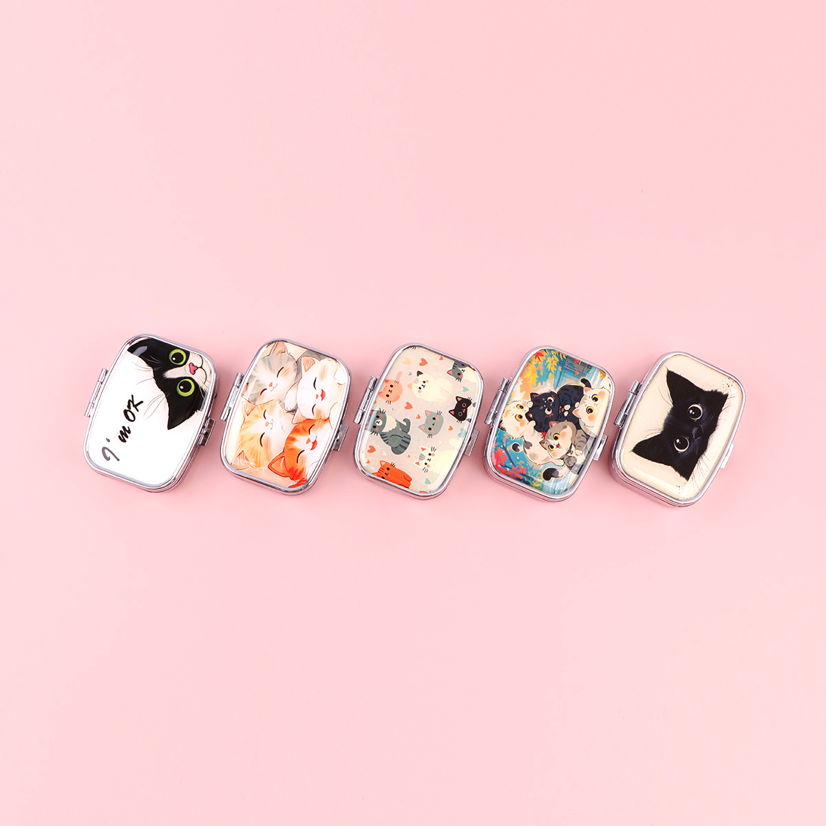 Cute Cat Pill Box 2-Compartmen - Travel Accessories Japan incelemesi ve fiyatı