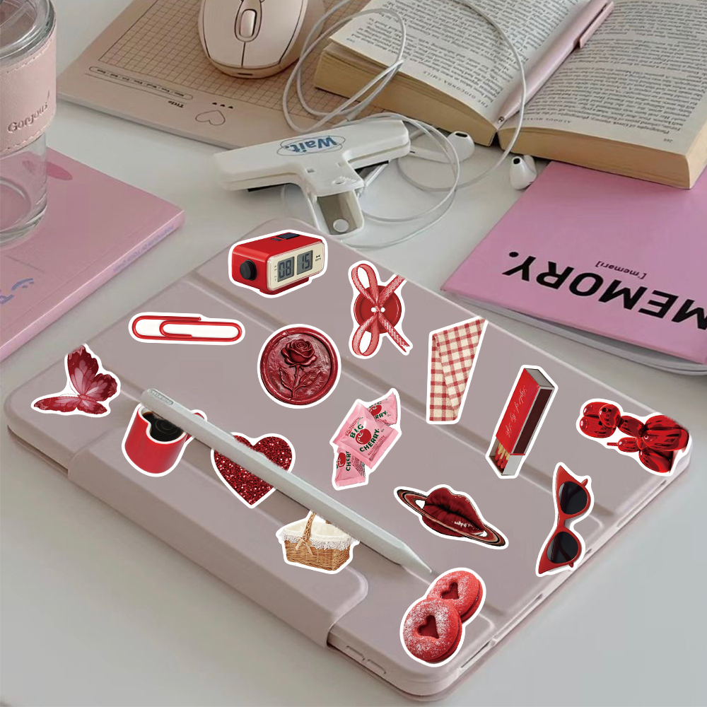 50pcs Cherry Coloured Graffiti - Sticker Luggage Decorative incelemesi ve fiyatı