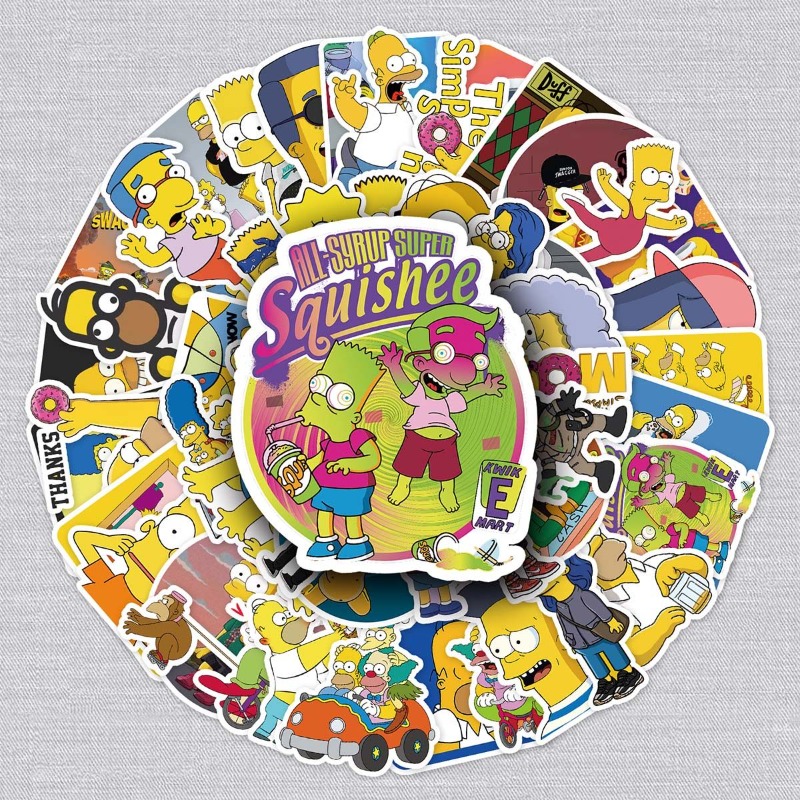 New Creative The Simpson Stick - Sticker Luggage Decorative incelemesi ve fiyatı