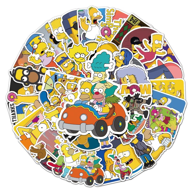 New Creative The Simpson Stick - Sticker Luggage Decorative incelemesi ve fiyatı