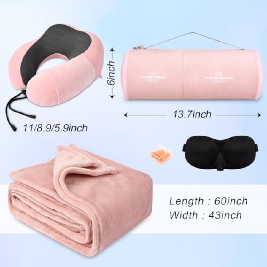Travel Pillow and Blanket Set  - Neck Pillow Memory Foam incelemesi ve fiyatı