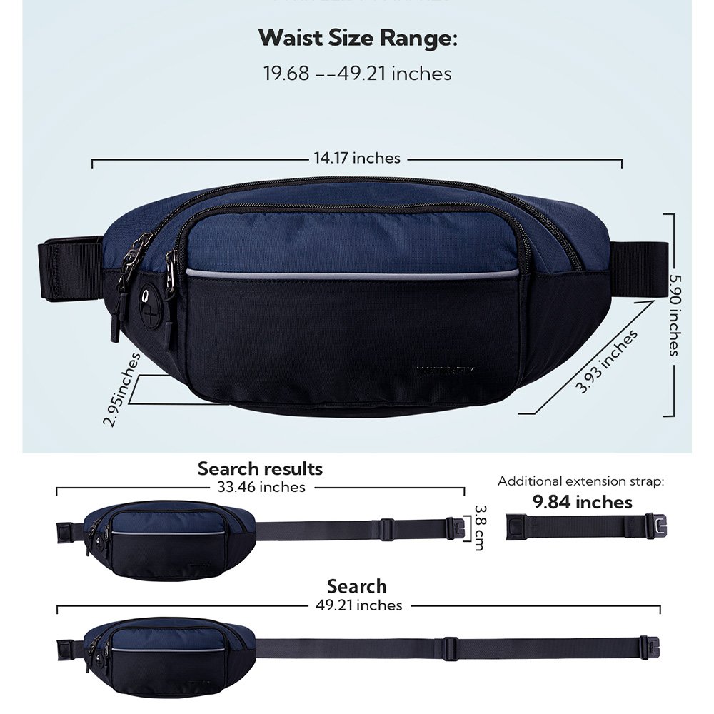WATERFLY Fanny Pack Waist Bag  - Travel Accessories Men incelemesi ve fiyatı