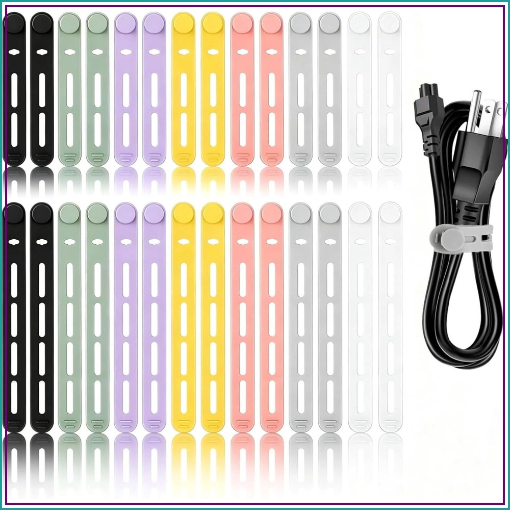 28Pcs Reusable Silicone Cable  - Cable Organizer Travel incelemesi ve fiyatı