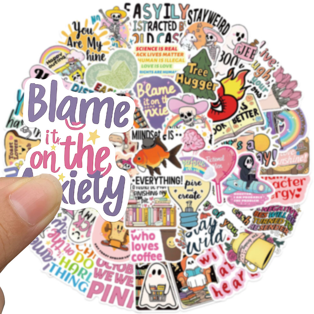 50pcs Funny Cartoon World Stic - Sticker Luggage Decorative incelemesi ve fiyatı