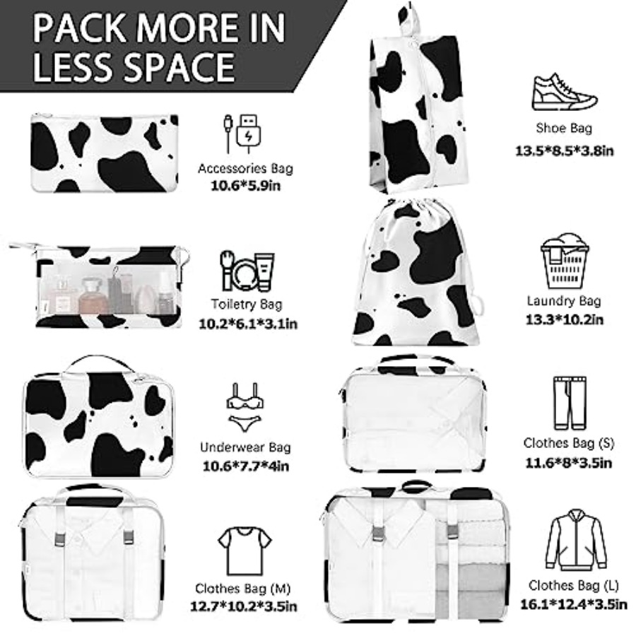 8 Set Packing Cubes for Travel - Shoe Bag Travel incelemesi ve fiyatı