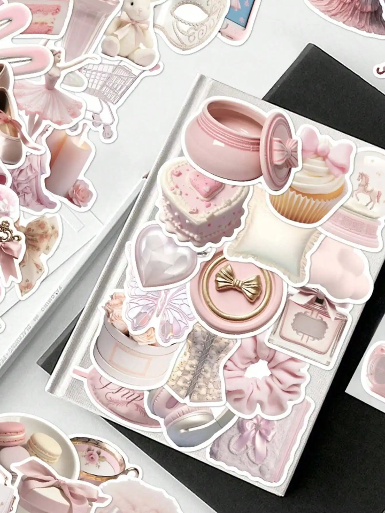 50pcs Pale Pink Color System B - Sticker Luggage Decorative incelemesi ve fiyatı