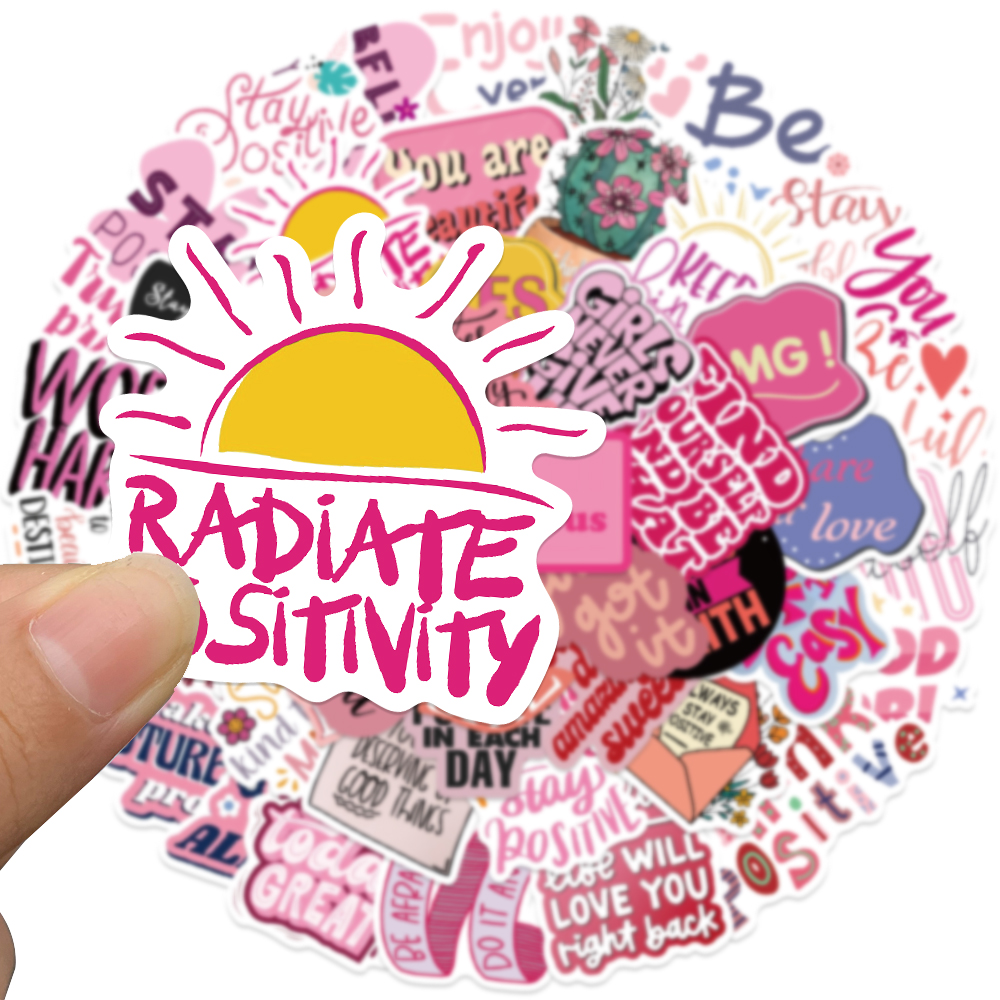 50pcs Pink Inspirational Phras - Sticker Luggage Decorative incelemesi ve fiyatı