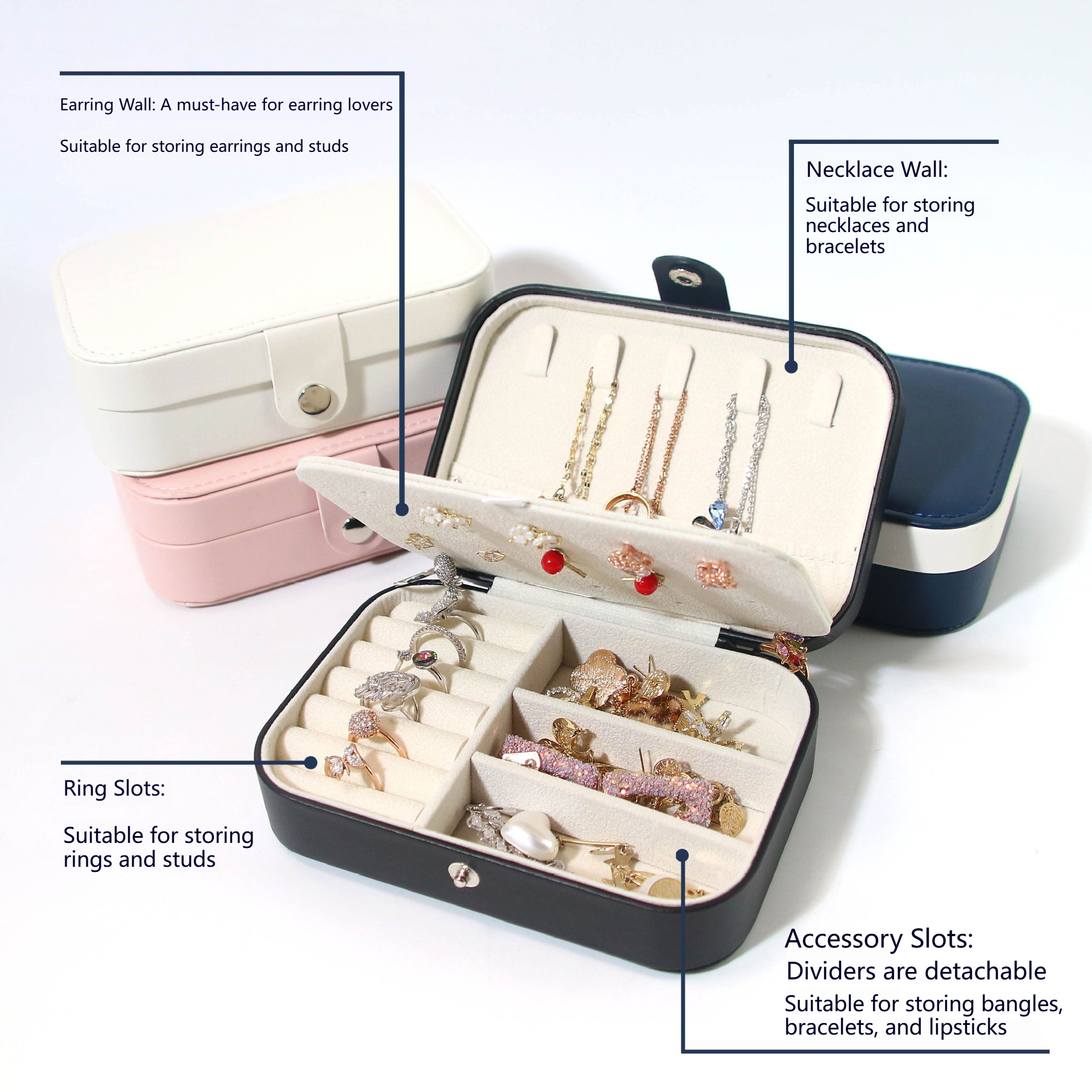 1 Pcs Portable Multi-Compartme - Accessories Travel Jewelry Box incelemesi ve fiyatı