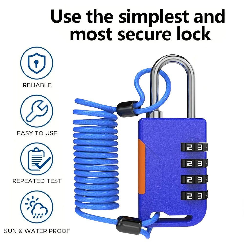 4 Digit Combination Padlock wi - Cable Lock Combination incelemesi ve fiyatı